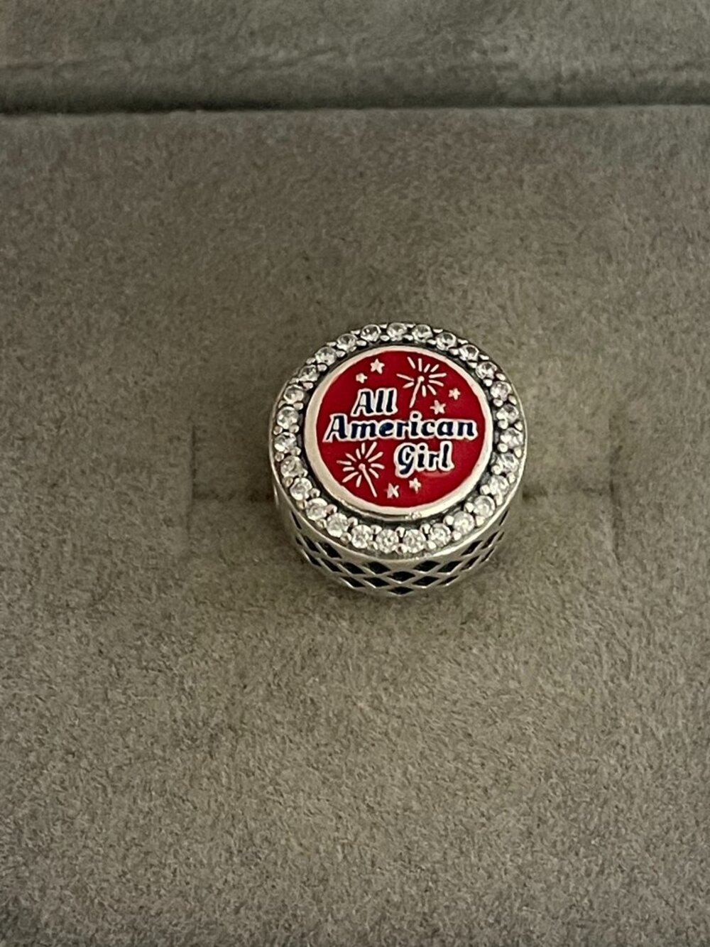 Pandora All American Girl Charm Sterling Silver Bead